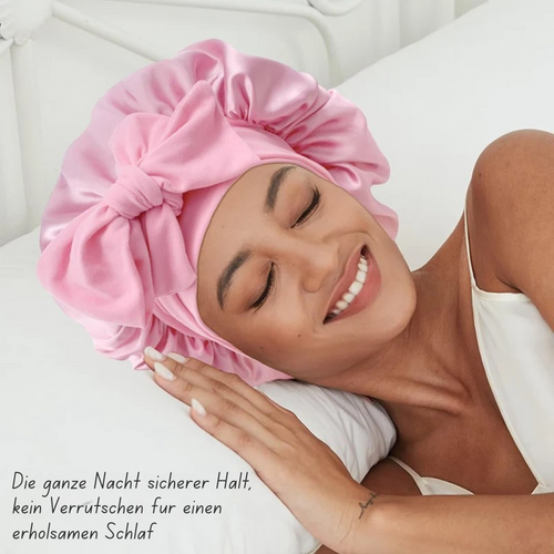 HANNA Sleep – Satin-Nachthaube mit langen Bändern